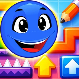 Icône de Level Maker : Balle Bleue Rose